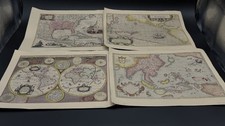 Conjunto de cartografía del viejo mundo colección impresión mapa histórico vintage