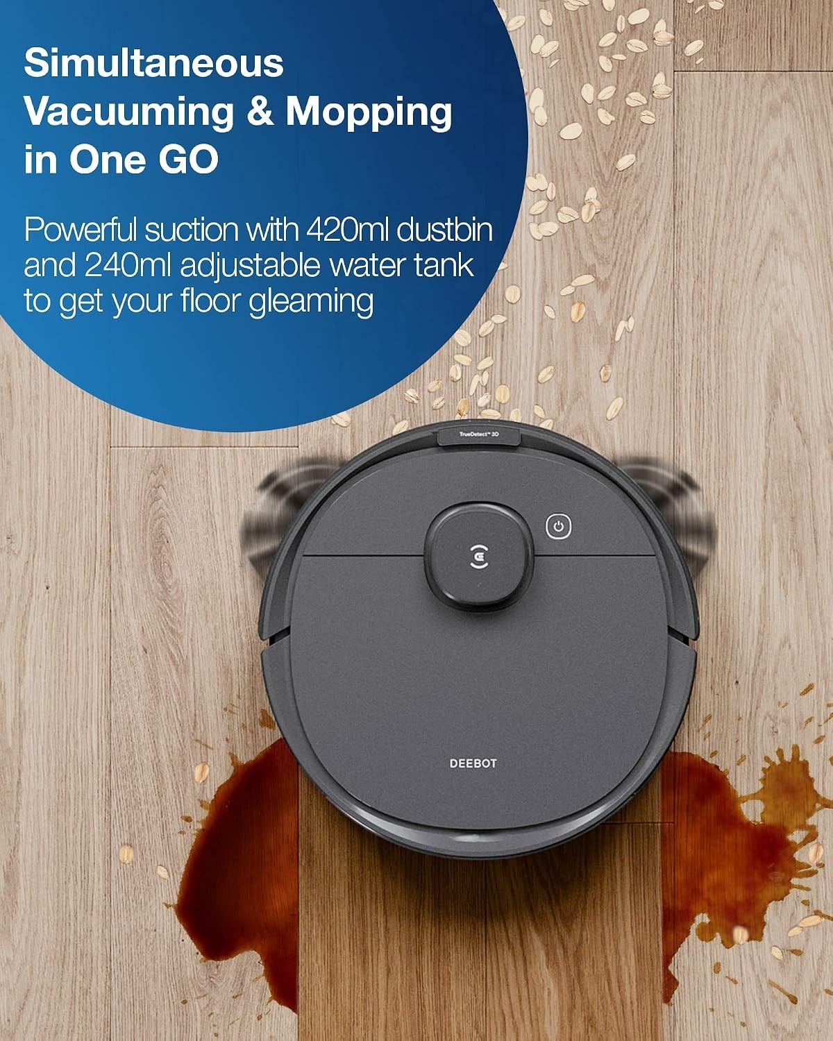  Deebot T8 Robot Vacuum Cleaner and Mop Cleaner, Precise Laser Navigation, Multi — image 7