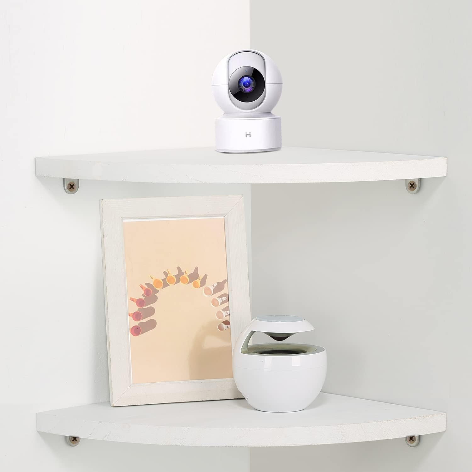 10 Inch Corner Wall Shelf Set of 2, Solid Wood Corner Floating Shelves for Wall,