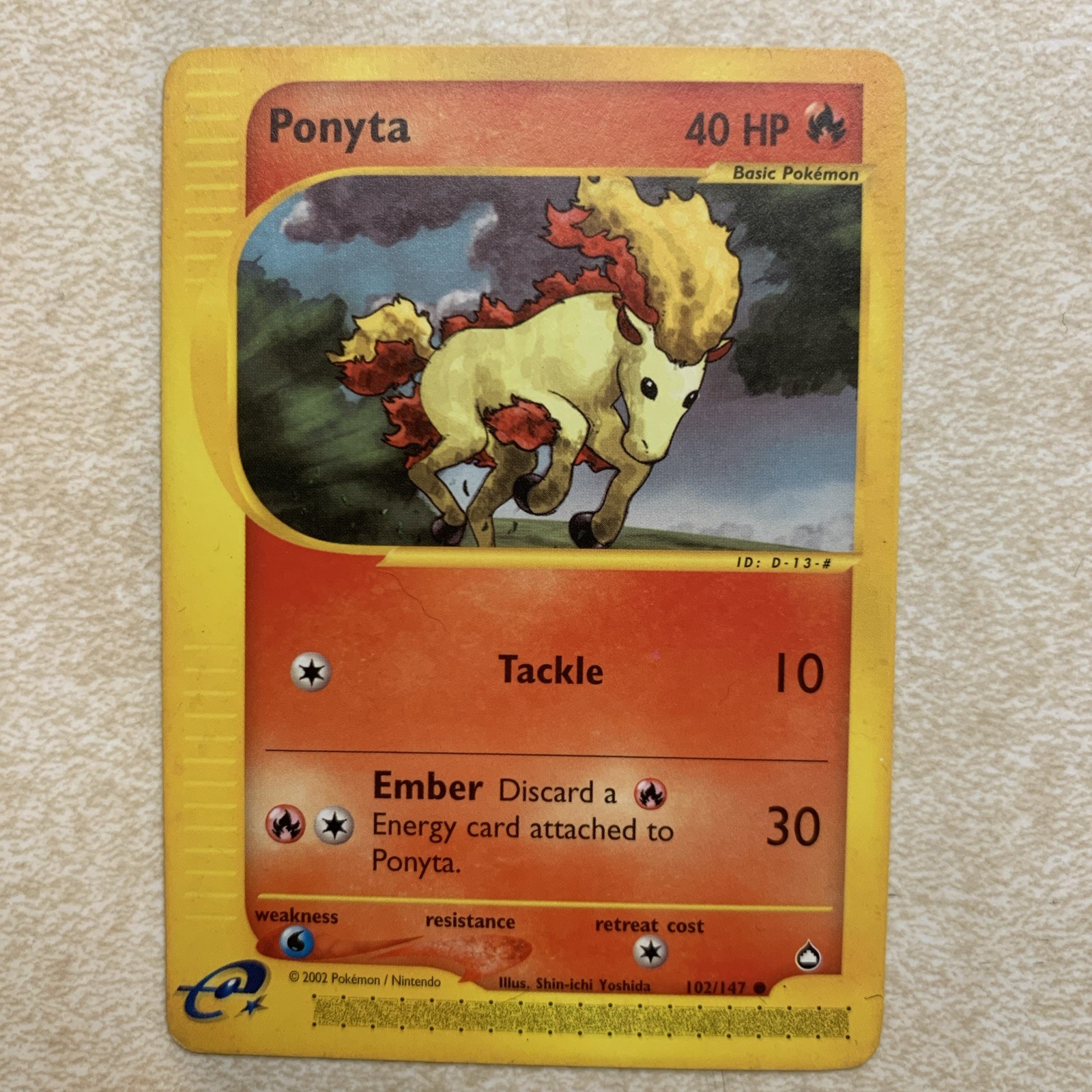 Ponyta 102/147 Aquapolis Non-Holo Vintage Pokémon Card TCG