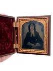 1/6th Pl. Ambrotype Tinted Photograph of a Lady in Union Case NOT Daguerreotype