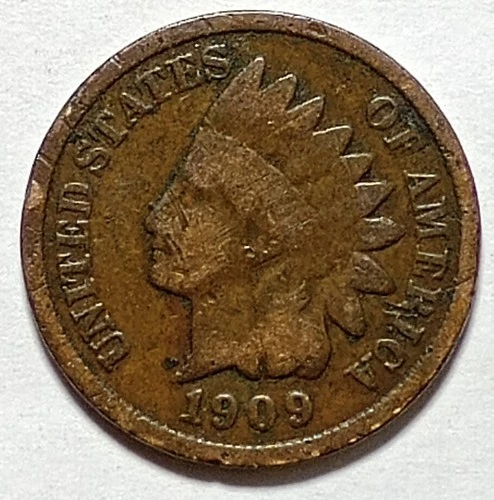 Indian Head Penny Lot of "1" VERY NICE 1909 GOOD OR BETTER°$ FREE SHIPPING $#Z75