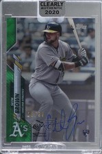 2020 Topps Clearly Authentic Auto Green 18/99 Seth Brown #CCA-SB Auto v9t