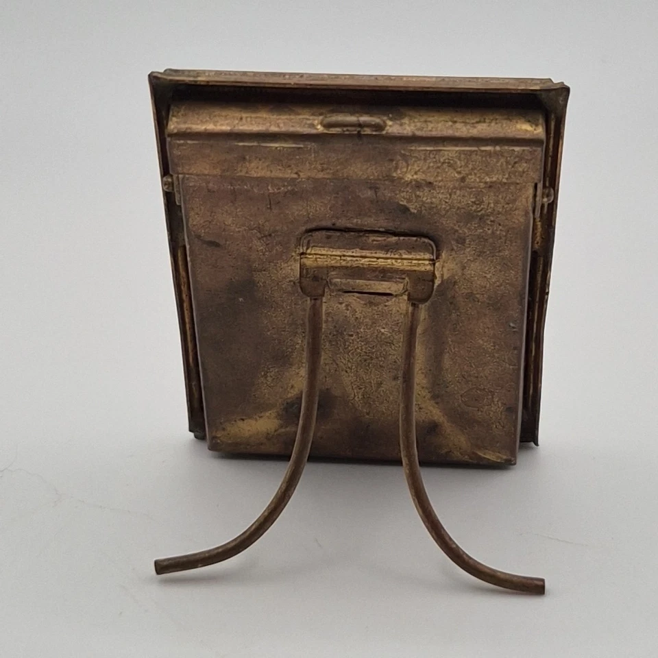 Antique Brass Mini Miniature Ornate Filigree Picture Photo Frame Easel Back Gold - Image 4 of 4