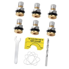 6x Fuel Gas Tank Vent Caps Smoothly Replacement Gas Can Vent Valve Water Can