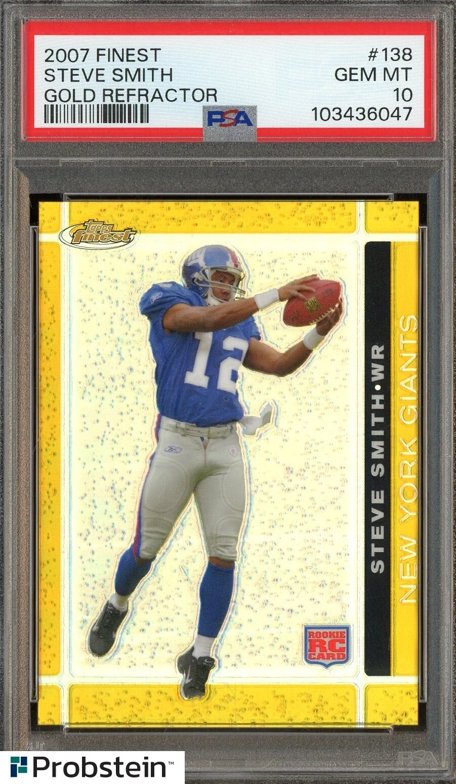 Steve Smith Finest #138 Gold Refractor