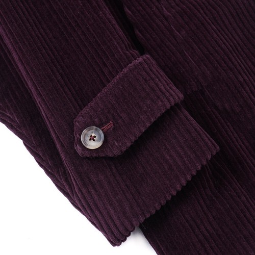 Isaia Slim-Fit Plum Purple Soft Corduroy Coat 36-38 (Eu 48) S NWT Overcoat - Picture 5 of 12