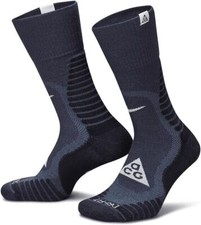 Men's Size M 6-8 Nike ACG Everyday Cushioned Crew Socks Navy Black DV5465-001