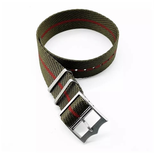 Single Pass Military style Adjustable Nylon Watch Strap with SS King Buckle - Picture 23 of 24