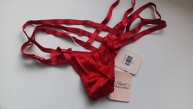 AGENT PROVOCATEUR SEXY RED DELILAH THONG SIZE 2 SMALL UK 8 BNWT