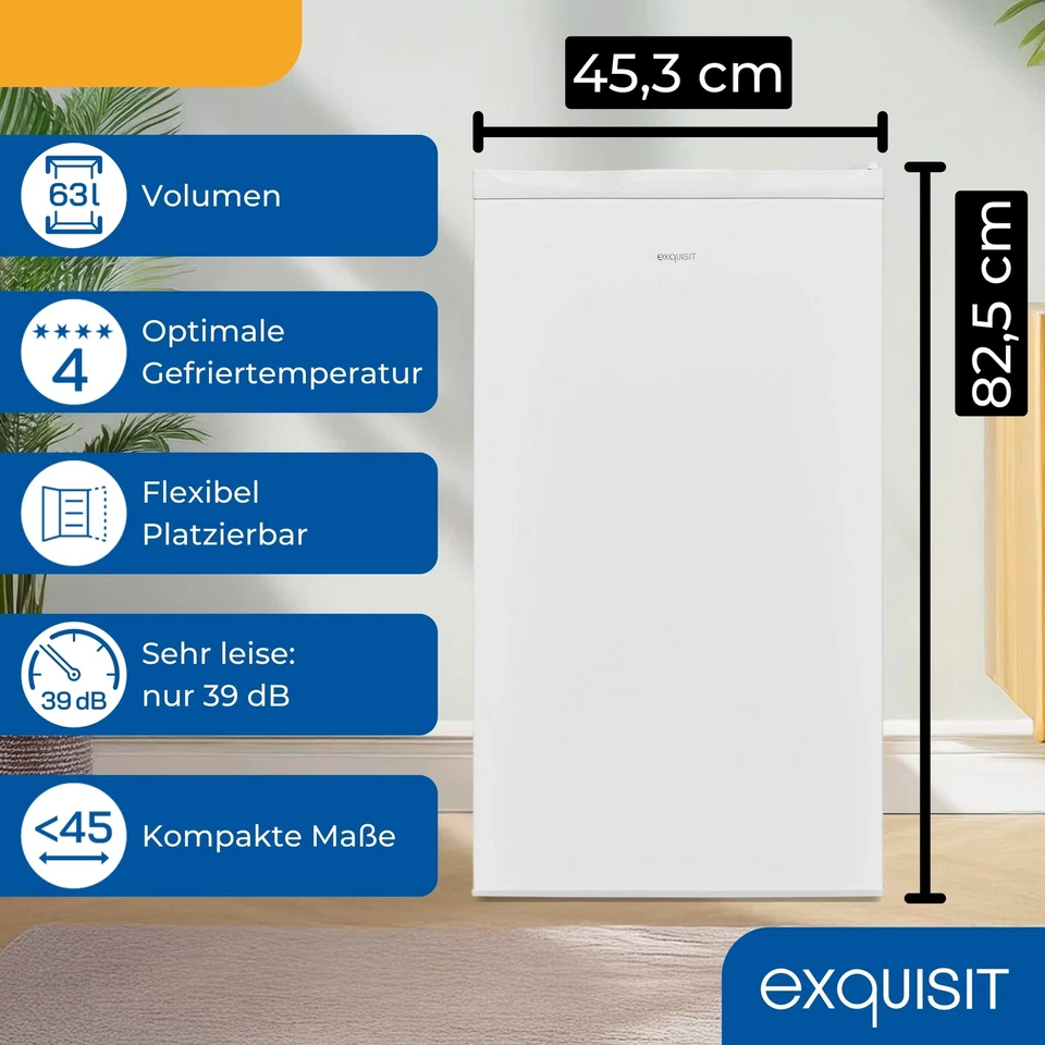 Exquisit Gefrierschrank GS5111-330E weiss | 63 Liter | 4-Sterne-Gefrieren - Bild 3 von 4