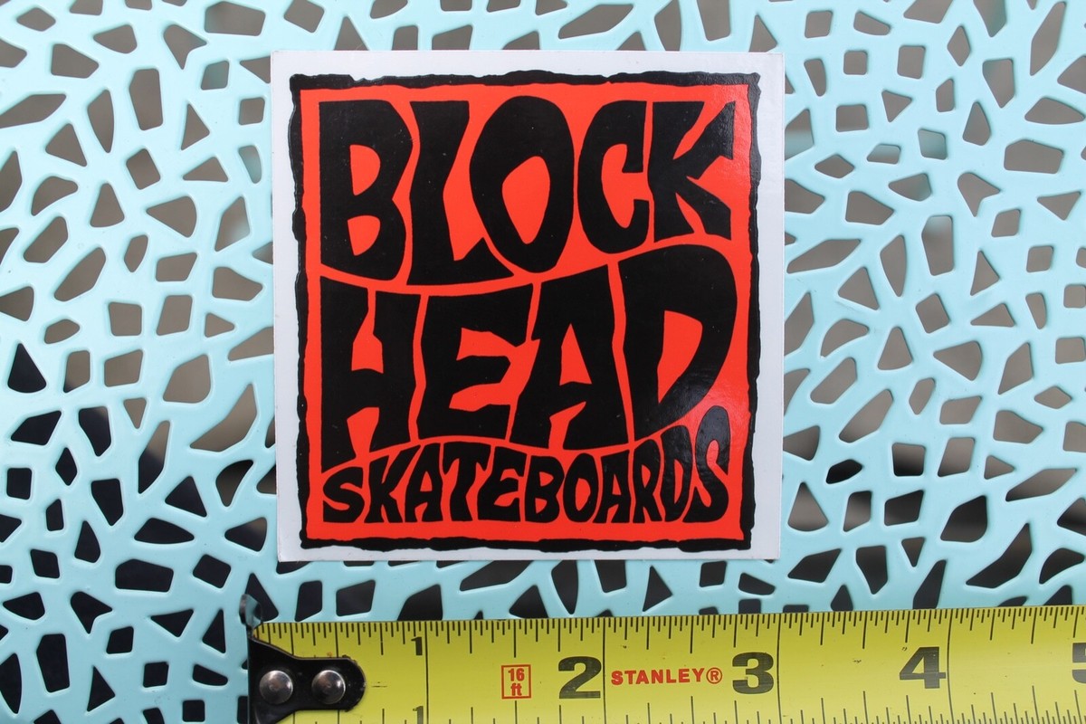 Blockhead Skateboards Red Black Original Logo Z43B Vintage