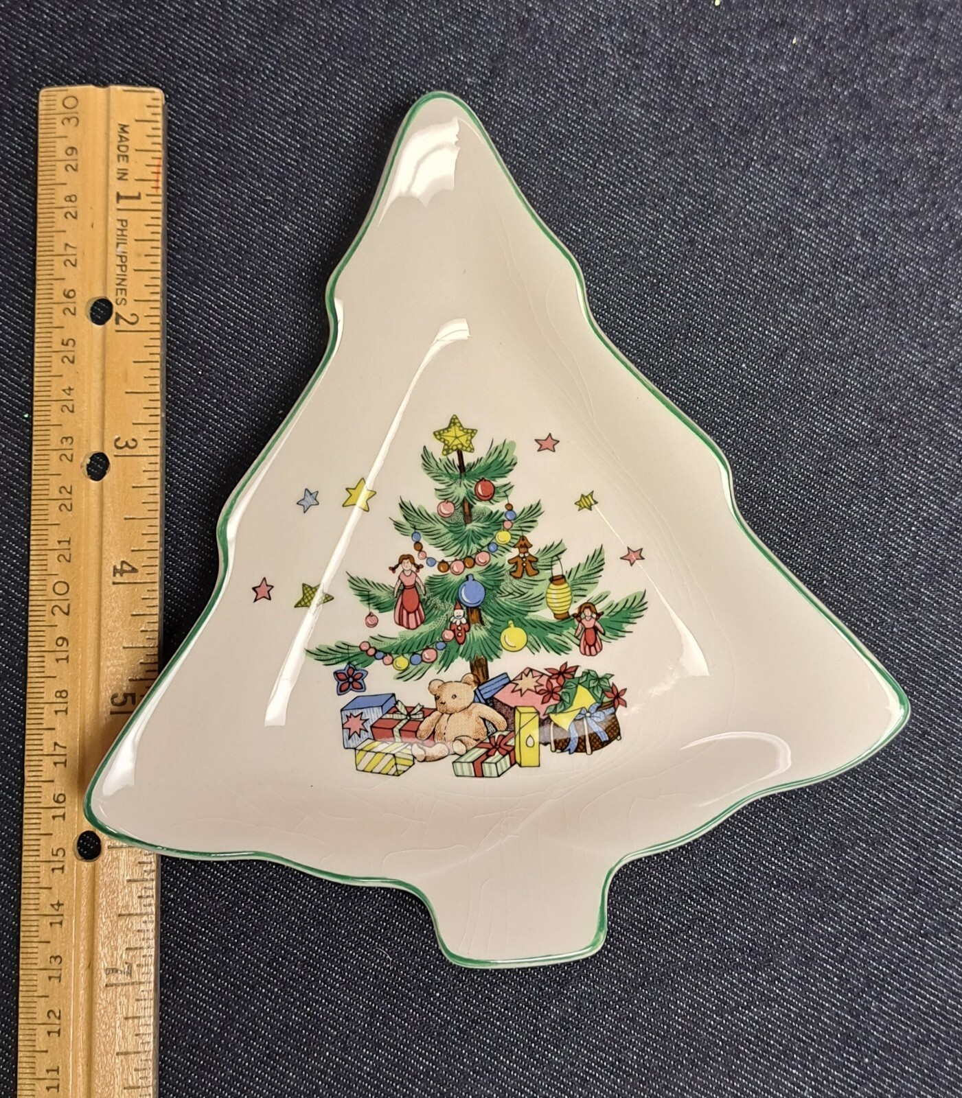 Nikko Japan Christmas Tree Shaped Plate vintage Candy Dish eBay