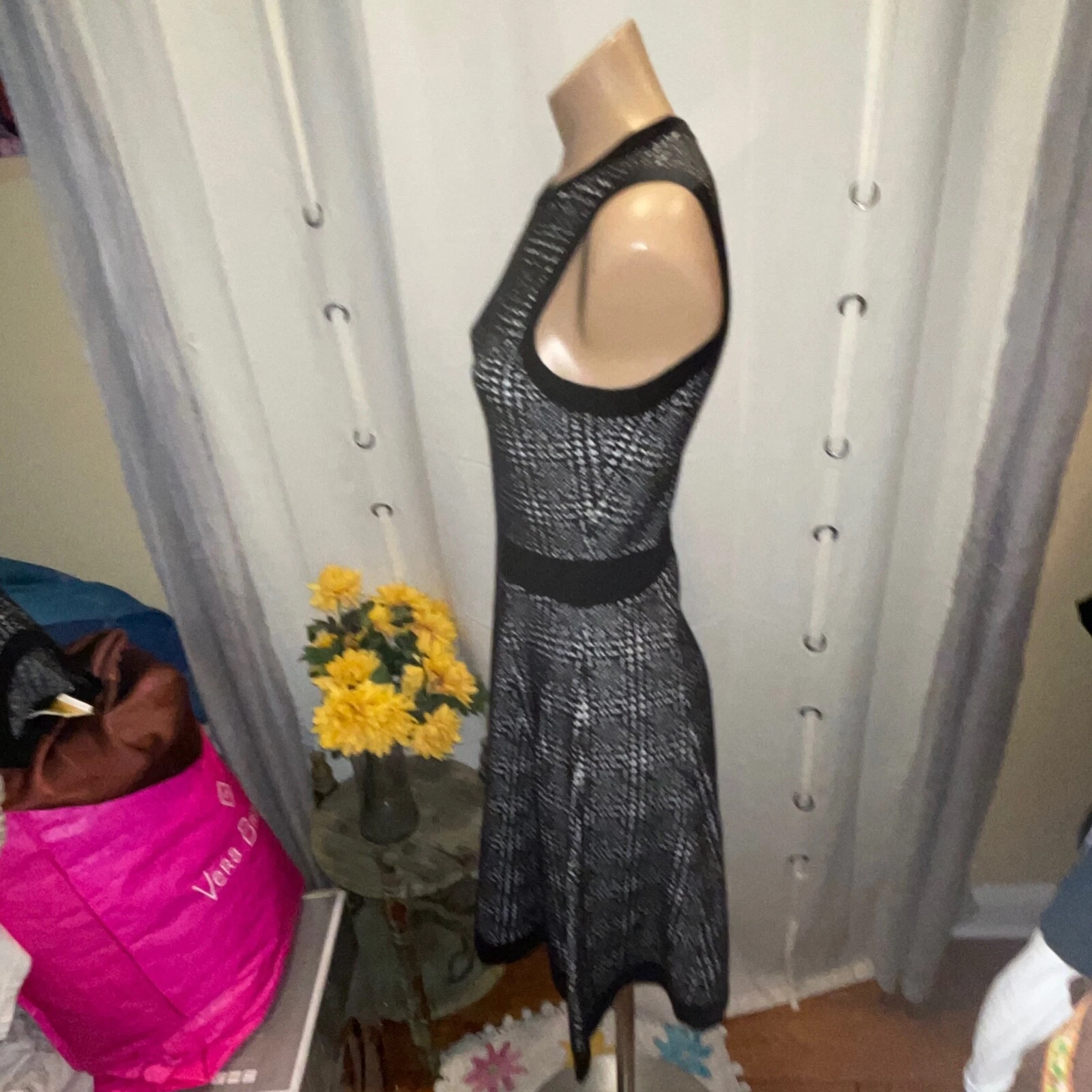 Gonna intera Kate Spade nero bianco lavorato a maglia mod West taglia XS NUOVO CON ETICHETTE