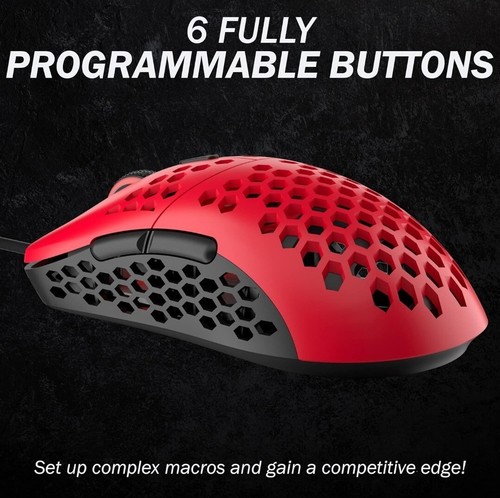 HK Gaming MIRA-M Ultra Lightweight Honeycomb Gaming Mouse 63G (Black) PMW3360 - Picture 6 of 8