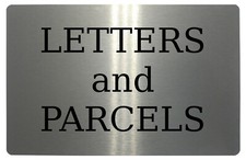 LETTERS and PARCELS Metal Aluminium Plaque Sign For Front Door House Office Gate