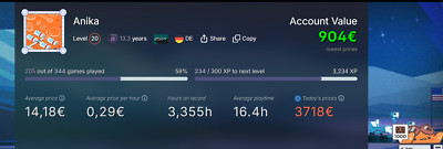 Steam Account mit ca.350 Spielen(DLC mit dabei)