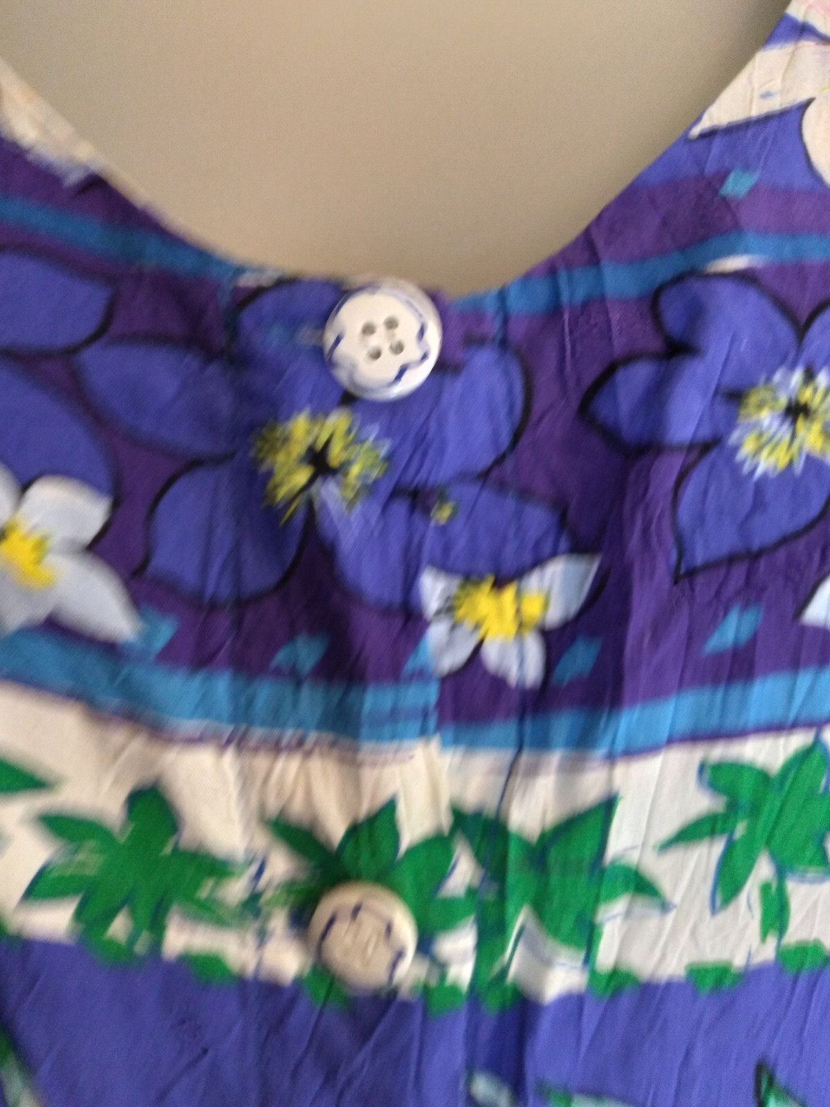 Abito Jams World vintage fila di orchidee viola floreale hawaiano 11