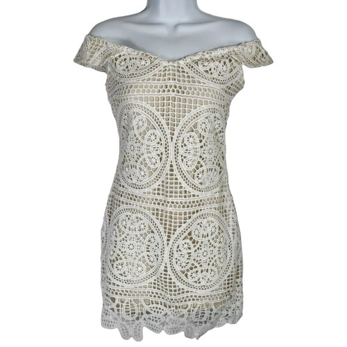 white christmas dresses Grey Bandage Bardot Crochet Trim Dress main image 1