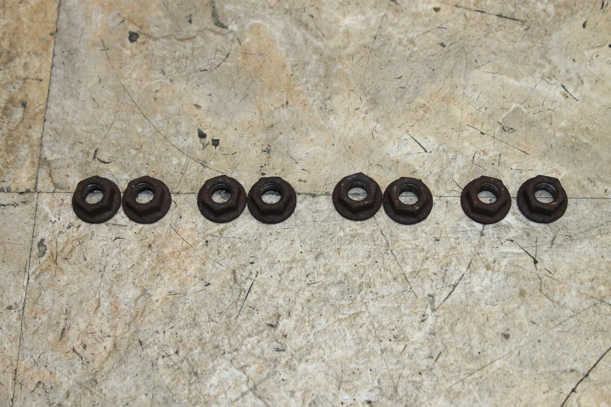 88-90 KAWASAKI NINJA ZX10 ZX 1000 B OEM HEADER MOUNTING NUTS BOLTS