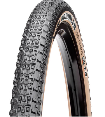 Maxxis Rambler Tire 700x38C Folding Tubeless Ready Dual EXO 60TPI Tanwall