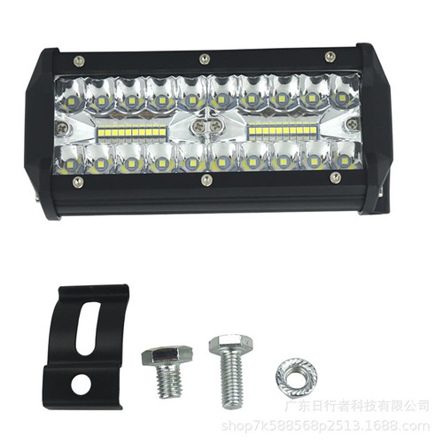 Pair 7Inch LED Light Bar Flood Spot Pods Fog Light Offroad Driving Truck+ Wire - Bild 11 von 13