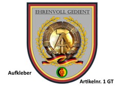 Aufkleber Traditionspflege DDR-Grenztruppen - 7,5 cm x 6,5 cm