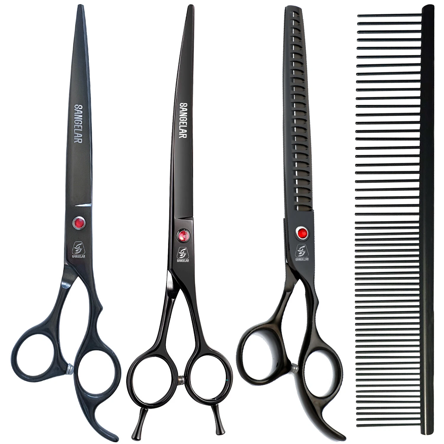 Sangelar 8 inch Pet Grooming Scissors Set - Professional & Affordable