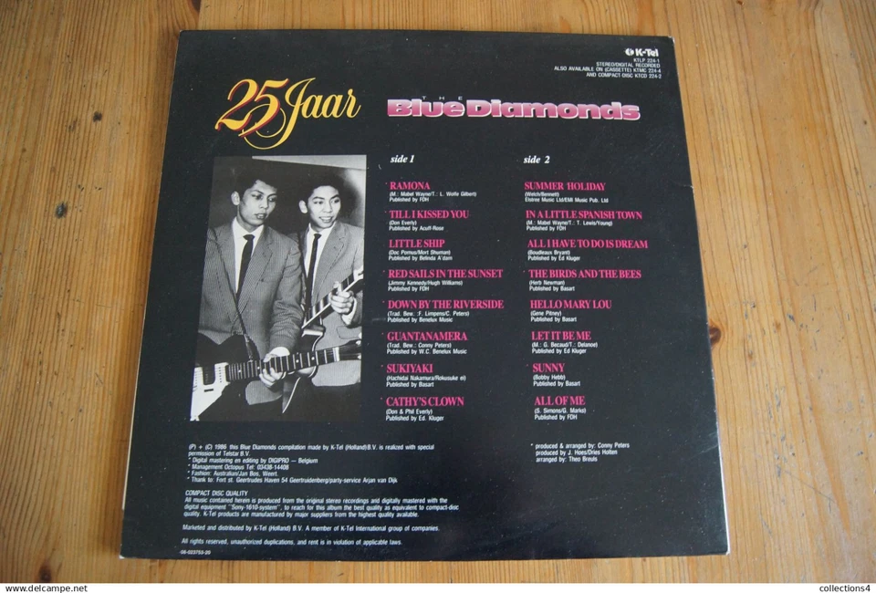 THE BLUE DIAMONDS 25 JAAR RARE LP HOLLANDAIS 1986 POP ET ROCK N ROLL VALEUR+ - Photo 3/4