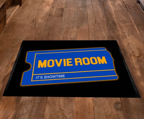 Cinema Movie Room Retro VHS door mat | Neon lights style Retro Home 60 x 40 cm - Picture 4 of 6
