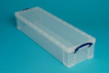 Really Useful 22 Litre Clear Plastic Storage Box - DVD wrapping paper box