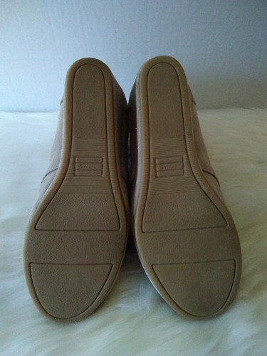 Toms Desert Wedge Women's Taupe Suede Ankle Boots Booties Lace Up Size 6.5 - Picture 7 of 11