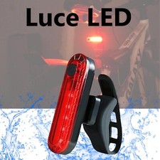 Luce Posteriore Bici Led USB Fanale Faro Bicicletta Mtb da Corsa Ricaricabile 