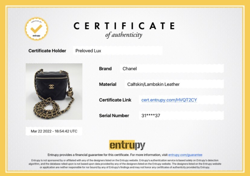 Authentic CHANEL Black Lambskin Pearl Crush Mini Vanity Case Bag Gold Hardware image 9