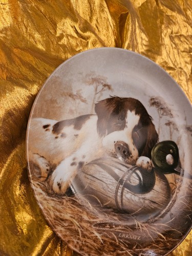 " DOG TIRED - THE SPRINGER SPANIEL " 1987 Edwin M. Knowles PLATE Lynn Kaatz 8.5" - Picture 7 of 15