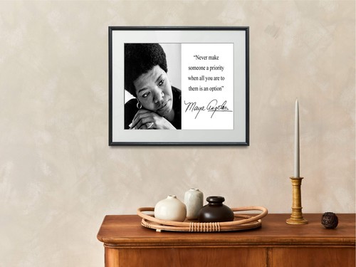 Maya Angelou Autograph Promo Print - Inspirational Quote Poster - Picture 3 of 6