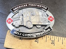 2012 AMERICAN FIREFIGHTER COMMEMORATIVE BELT BUCKLE SISKIYOU 545/10000