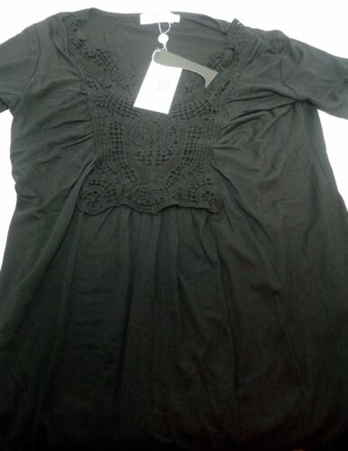 Women's Top Size Small MissMoly Black Peplum V Neck Ruched NEW - Picture 3 of 6
