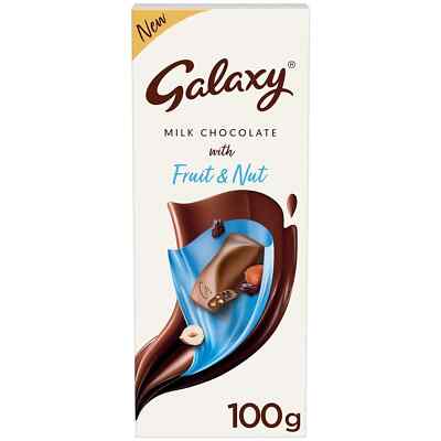 Galaxy Milk Chocolate with Fruit & Nut, 100g, Brown Free Shipping World Wide
