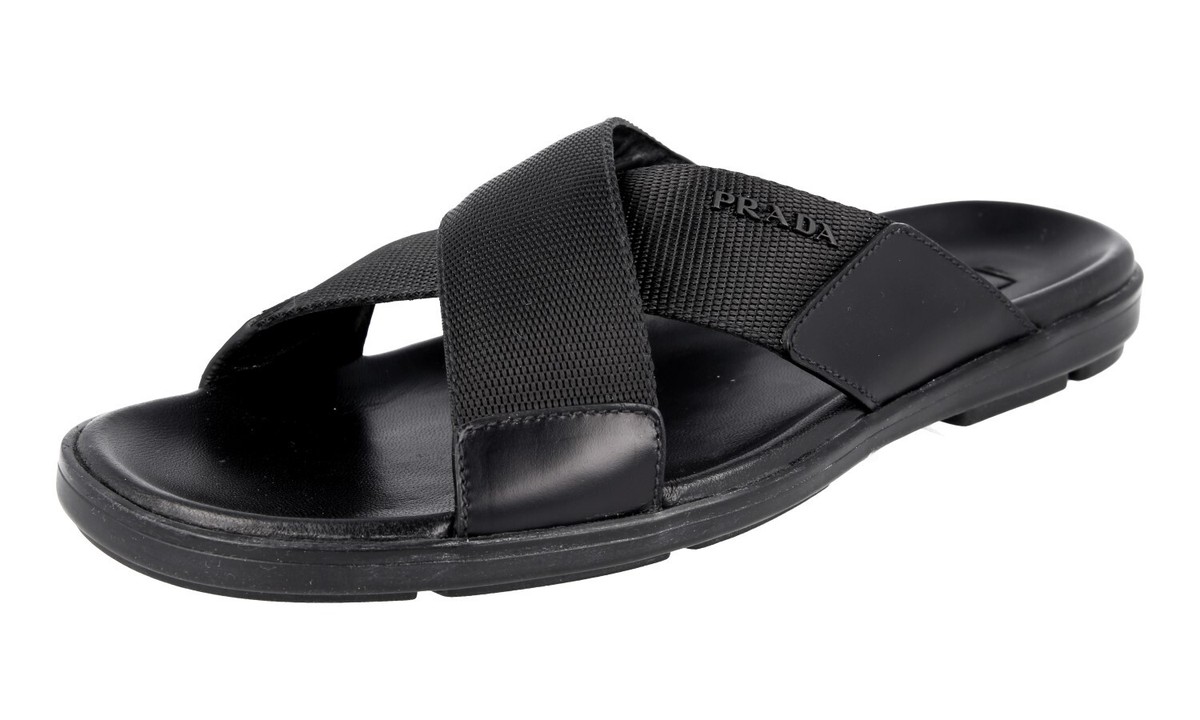 サンダル・ミュール PRADA FW25 Black leather pumps (1I901MFA055JHR F0002) Black Brushed Leather Slingback Pumps | PRADA