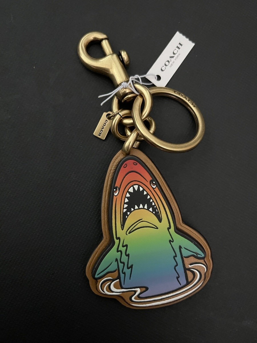 COACH キーホルダー シャーク Coach | RARE Sharky Flat Black Metal Keychain Charm Shark | eBay