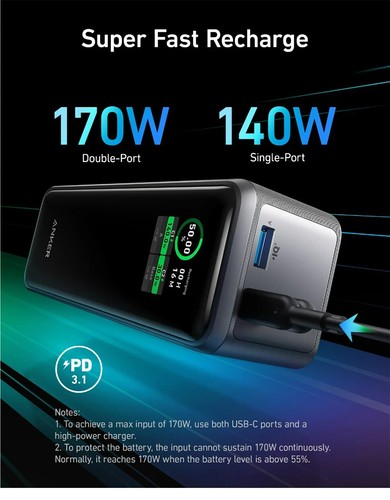 Anker Prime 27,650mAh Power Bank (250W) - Photo 6 sur 10