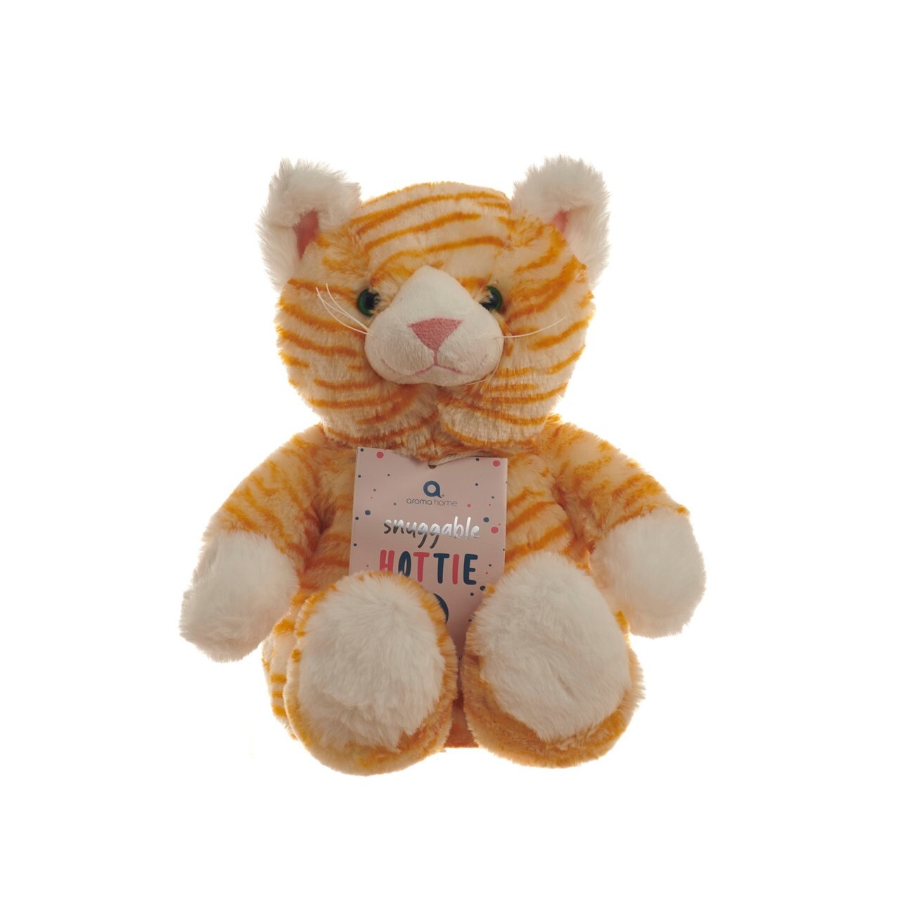 Aroma Home Ginger Cat Snuggable Hottie Lavender Heat Pack Microwaveable Toy