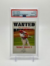 Mike Trout 2020 Topps #195 TBT Wanted Five Tool Player SSP /855 PSA 10 Gem Mint