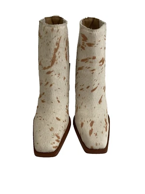 Botas Sam Edelman Emalia Pelo de Pelo de Poni Natural Marfil Talla 6 Tacón Bloque Nuevas Sin Caja $225 - Imagen 1 de 4