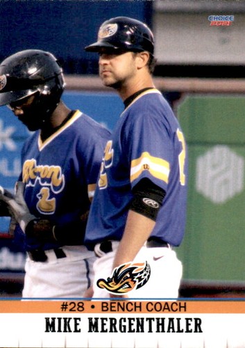 2021 Akron RubberDucks Choice #9 Mike Mergenthaler Bench Coach Thiells New York  - Picture 1 of 2