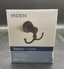 MOEN Y2603BRB Banbury Double Robe Hook in Mediterranean Bronze NEW 