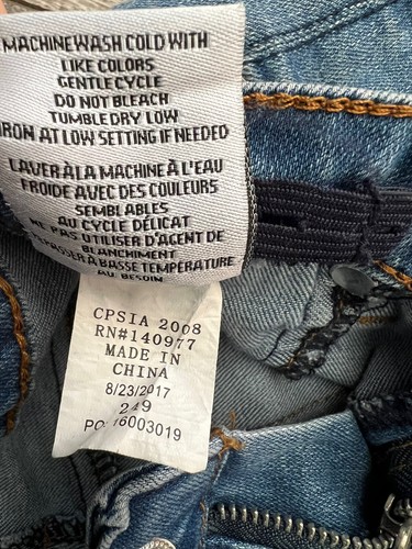 Hudson Girls Jeans Size 6x Medium Wash Cuffed Hem - Picture 12 of 13