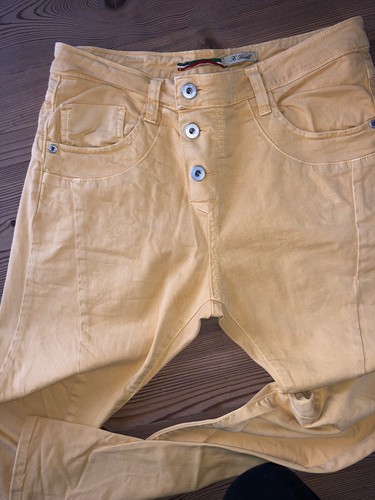 Please P78A Damen Jeans Hose Boyfriend Gr. Xsmall Vintage Senfgelb Gelb - Bild 9 von 9