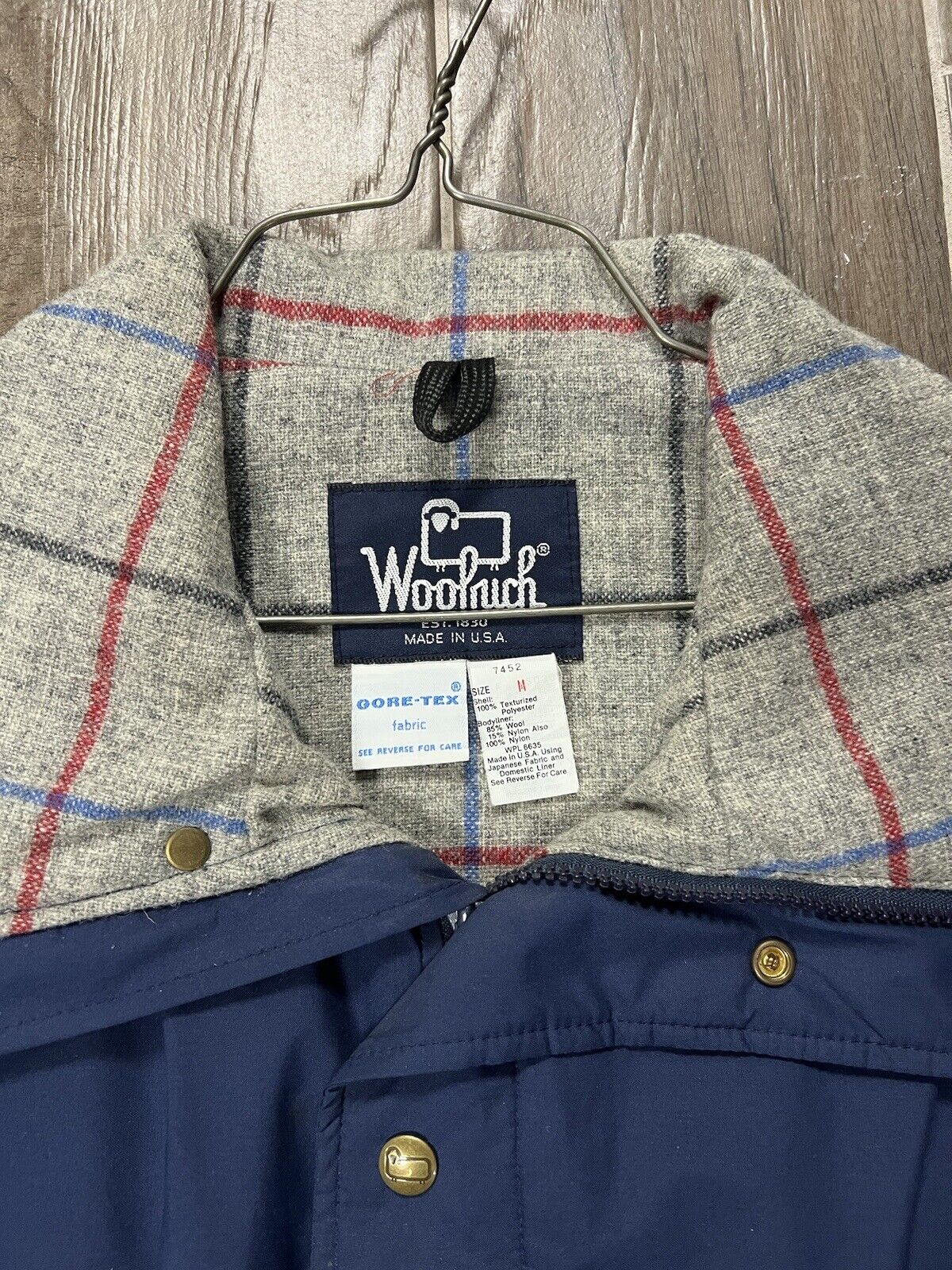 Vintage Woolrich Goretex Lined Blue Jacket Parka … - image 4